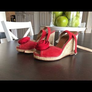 NWT! Kate Spade Ankle Wrap Espadrille Wedges